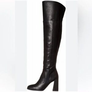 Circus by Sam Edelman Pamela Knee High Black Leather Heeled Boots